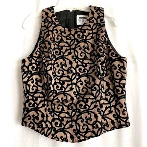Dani Maxi elegant women's top, black-brown. Size 4